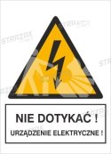 NIE DOTYKAĆ! URZĄDZENIE ELEKTRYCZNE! - folia samoprzylepna 7x10cm