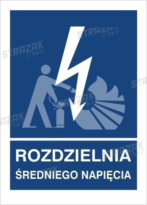 ROZDZIELNIA ŚREDNIEGO NAPIĘCIA - folia magnetyczna 7x10cm