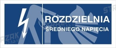 ROZDZIELNIA ŚREDNIEGO NAPIĘCIA - folia samoprzylepna 15x20cm