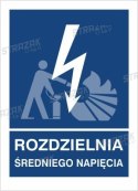 ROZDZIELNIA ŚREDNIEGO NAPIĘCIA - płyta sztywna 5x7cm