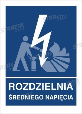 ROZDZIELNIA ŚREDNIEGO NAPIĘCIA - płyta sztywna 5x7cm