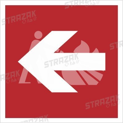 KIERUNEK DO MIEJSCA ROZMIESZCZENIA SPRZĘTU POŻARNICZEGO LUB URZĄDZENIA OSTRZEGAJĄCEGO - płyta fotoluminescencyjna 35x35cm