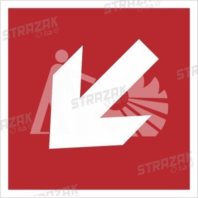 KIERUNEK DO MIEJSCA ROZMIESZCZENIA SPRZĘTU POŻARNICZEGO LUB URZĄDZENIA OSTRZEGAJĄCEGO - płyta zwykła 20x20cm