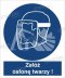 NAKAZ STOSOWANIA OSŁONY TWARZY - płyta sztywna 5x7cm