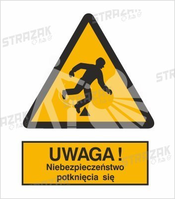 OSTRZEŻENIE PRZED NIEBEZPIECZEŃSTWEM POTKNIĘCIA - folia samoprzylepna 20x30cm