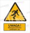 OSTRZEŻENIE PRZED NIEBEZPIECZEŃSTWEM POTKNIĘCIA - folia samoprzylepna 20x30cm