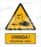 OSTRZEŻENIE PRZED SUBSTANCJAMI ŻRĄCYMI - folia samoprzylepna 20x30cm