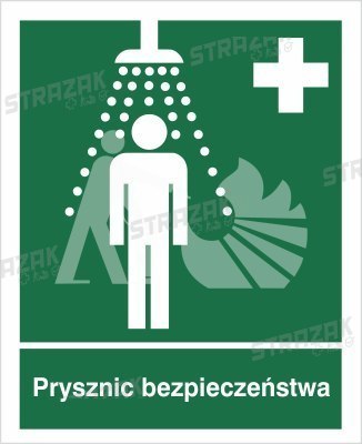 PRYSZNIC BEZPIECZEŃSTWA - płyta sztywna 20x30cm