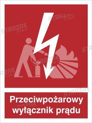 PRZECIWPOŻAROWY WYŁĄCZNIK PRĄDU - folia zwykła 15x20cm