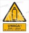 UWAGA! BUTLE Z GAZEM. NIE ZBLIŻAĆ SIĘ Z OTWARTYM OGNIEM - płyta sztywna 10x15cm