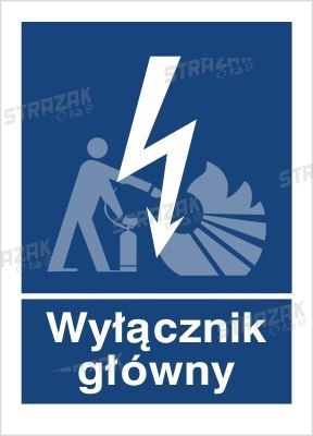 WYŁĄCZNIK GŁÓWNY - folia magnetyczna 7x20cm