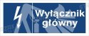 WYŁĄCZNIK GŁÓWNY - folia magnetyczna 7x20cm