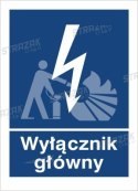 WYŁĄCZNIK GŁÓWNY - płyta sztywna 10x15cm