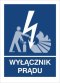 WYŁĄCZNIK PRĄDU - folia magnetyczna 5x7cm