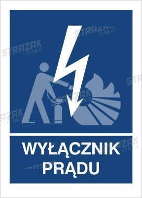 WYŁĄCZNIK PRĄDU - folia samoprzylepna 5x7cm