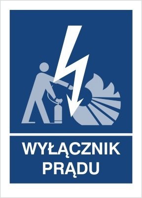 WYŁĄCZNIK PRĄDU - folia samoprzylepna 7x10 cm