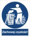 ZACHOWAJ CZYSTOŚĆ - płyta sztywna 10x15cm